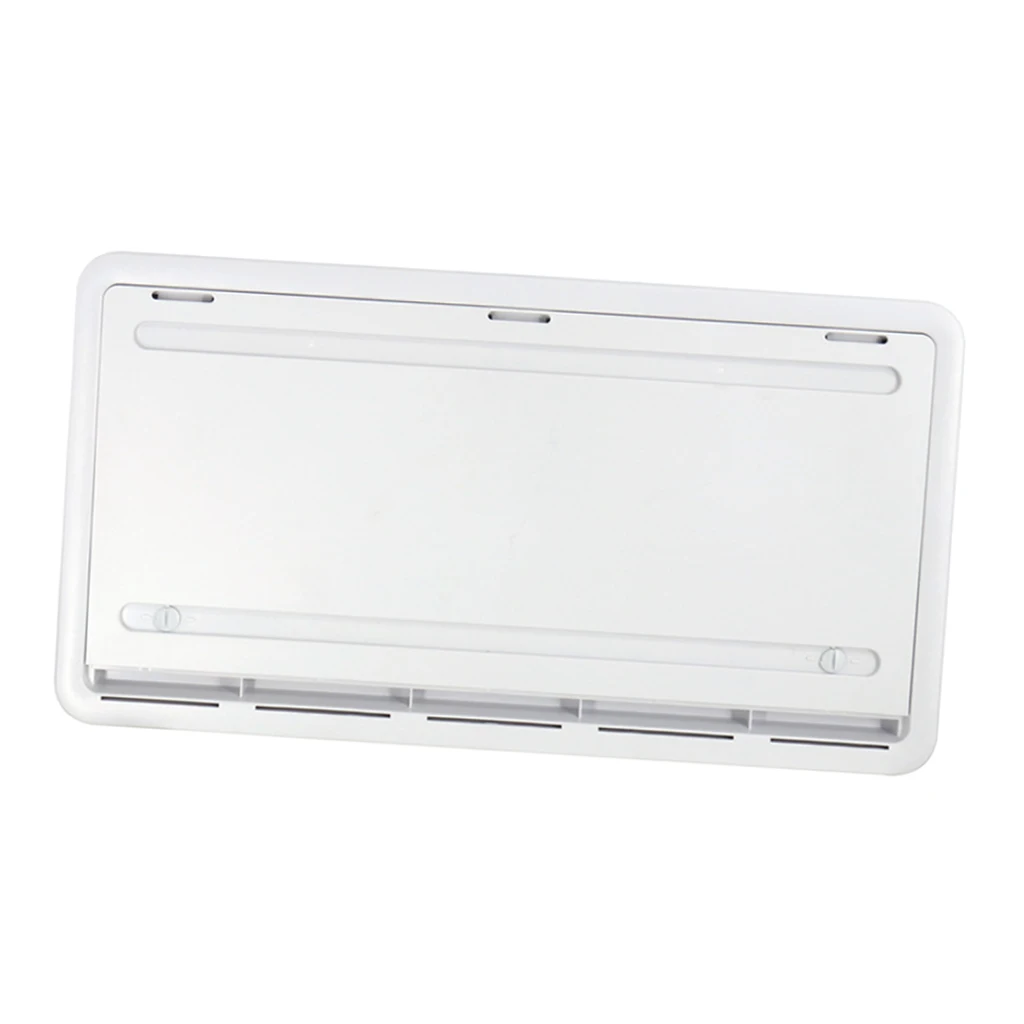 Universal RV Storage Hatch with Fans Travel Trailer Accessories, White