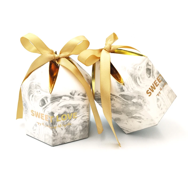 

New Creative Hexagon Yurt Gift Box Package Cardboard Box Craft Wedding Gift Candy Box Paper Wedding Decoration Party Packaging