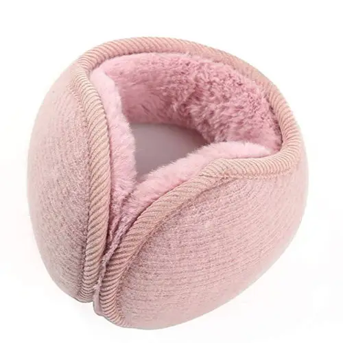 pink Модные однотонные зимние Наушники унисекс, мягкие утолщенные плюшевые наушники, защита для ушей, повязка для ушей, теплые наушники для мужчин и женщин - Цвет: pink