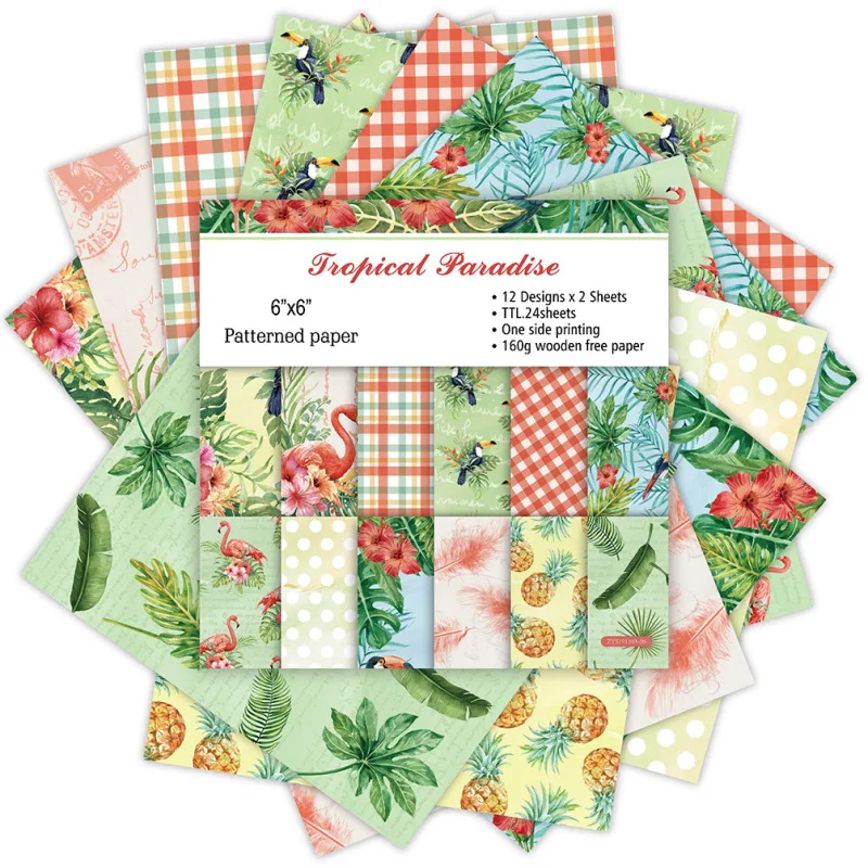 

12 листов перьев, фруктов, бумажные подушечки для скрапбукинга 6x6 дюймов для Изготовления Бумажных открыток для оригами, бумажных поделок для скрапбукинга