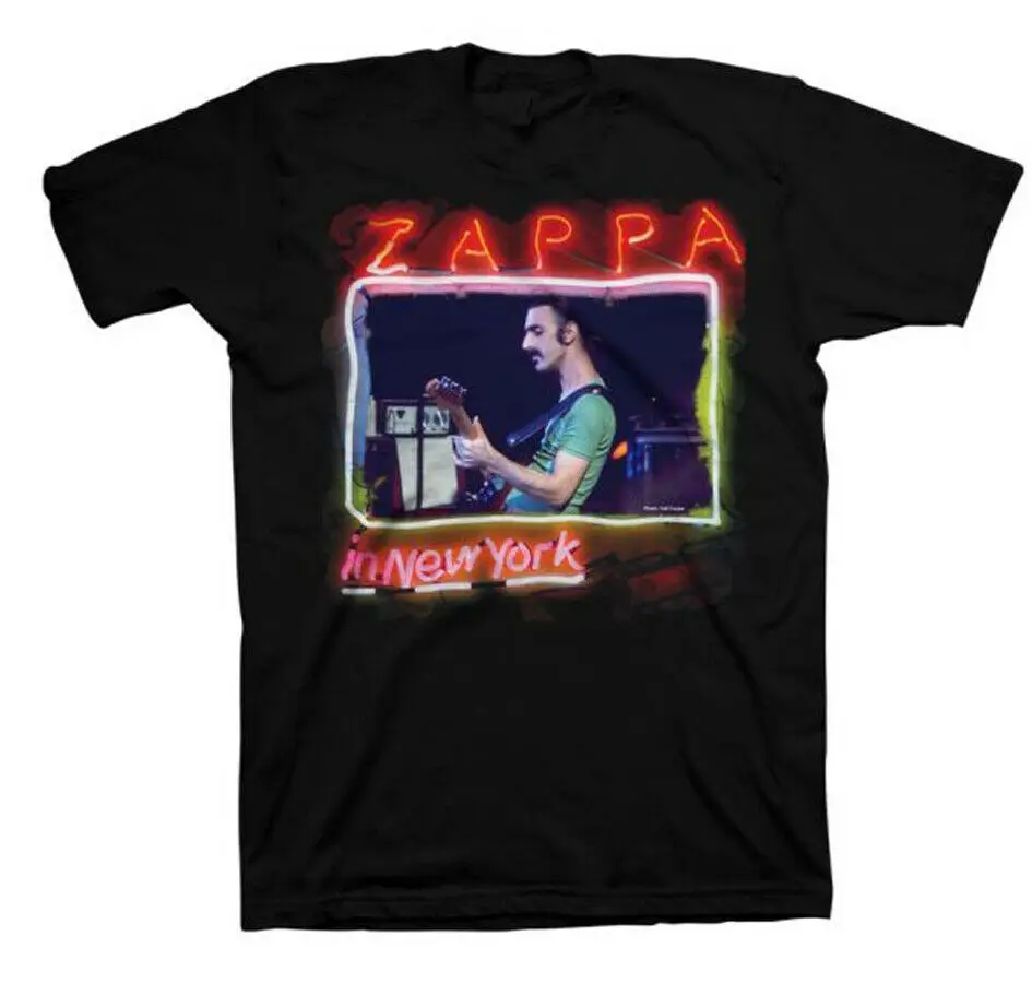 Frank Zappa-Zappa In New York-T-Shirt Nera O-Neck T Shirt Harajuku Top Tees