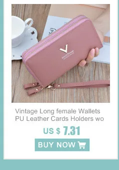 Retro Long female Wallet PU Leather Credit Holders woman Wallets Bag Casual Soft Ladies bag