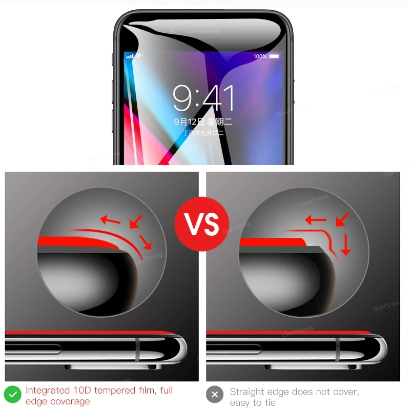  10D Gebogen Gehärtetem Glas Für iPhone 7 8 Plus 6 6S Plus Volle Abdeckung Screen Protector Für iPho
