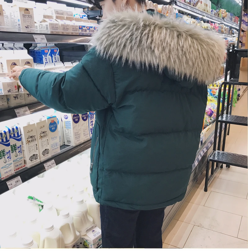 UYUK2019 Осень лоскутный Повседневный свободный Молодежный стиль колледж с капюшоном съемный воротник Мужская хлопковая куртка одежда Homme