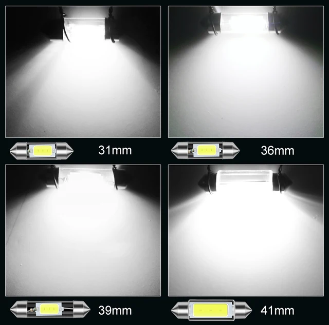 Bombilla LED Canbus para Interior de coche, luz de lectura de techo, lámpara de matrícula, 12V, C5W, C10W, 31mm, 36mm, 39mm, 41mm, 10 Uds. 5
