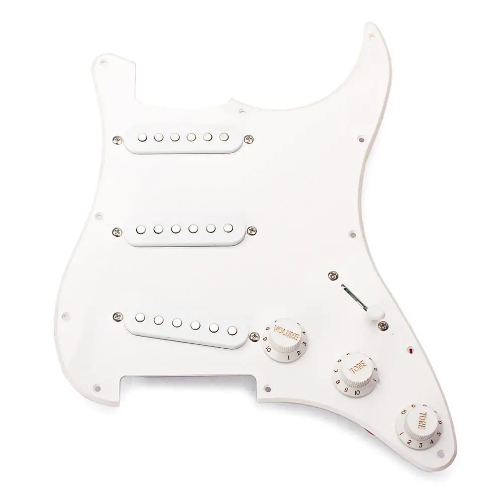 

IRIN White Single Layer Loaded Pre-wired Pickguard Circuit Mount for Electric Guitar