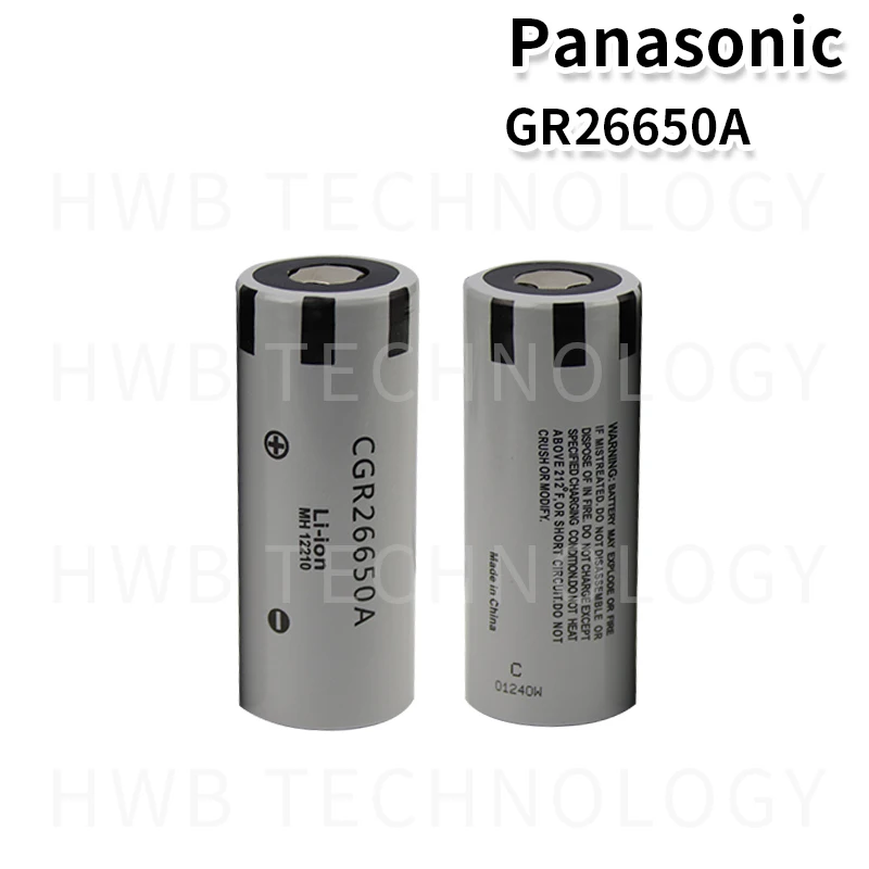 2шт Новый Panasonic Оригинал 26650 CGR26650A 3,7 V 2650mAh литий-ионная аккумуляторная батарея Бесплатная доставка