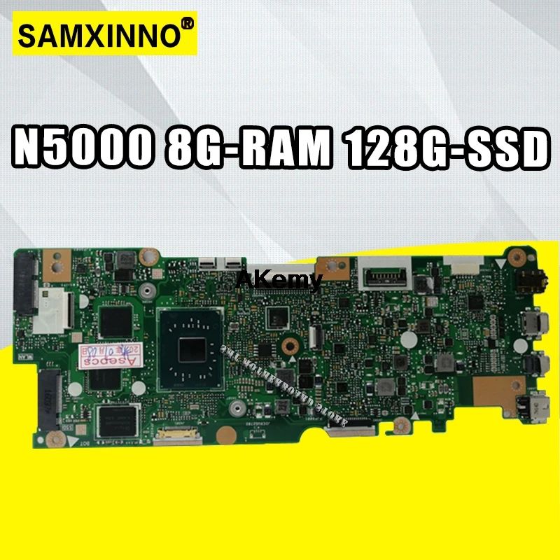 С N5000 4G-RAM 128G-SSD материнская плата для ноутбука Asus Vivobook Flip TP401NA TP401N TP401MA TP401M системная плата тест хорошее