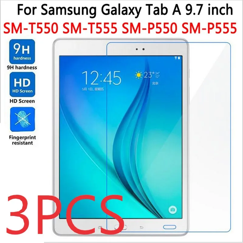 3 шт. защита для экрана Samsung Galaxy Tab A 9 7 T550 T551 T555 премиум класса закаленное стекло