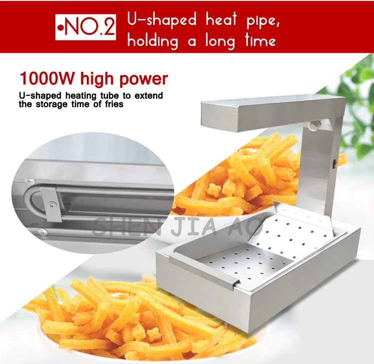 220V 1000W настольный станция производства картофеля фри FY-620 домшаняя кухонная утварь из фритюрница с двумя решетками сохранения тепла прибор для нарезки фри 1 шт