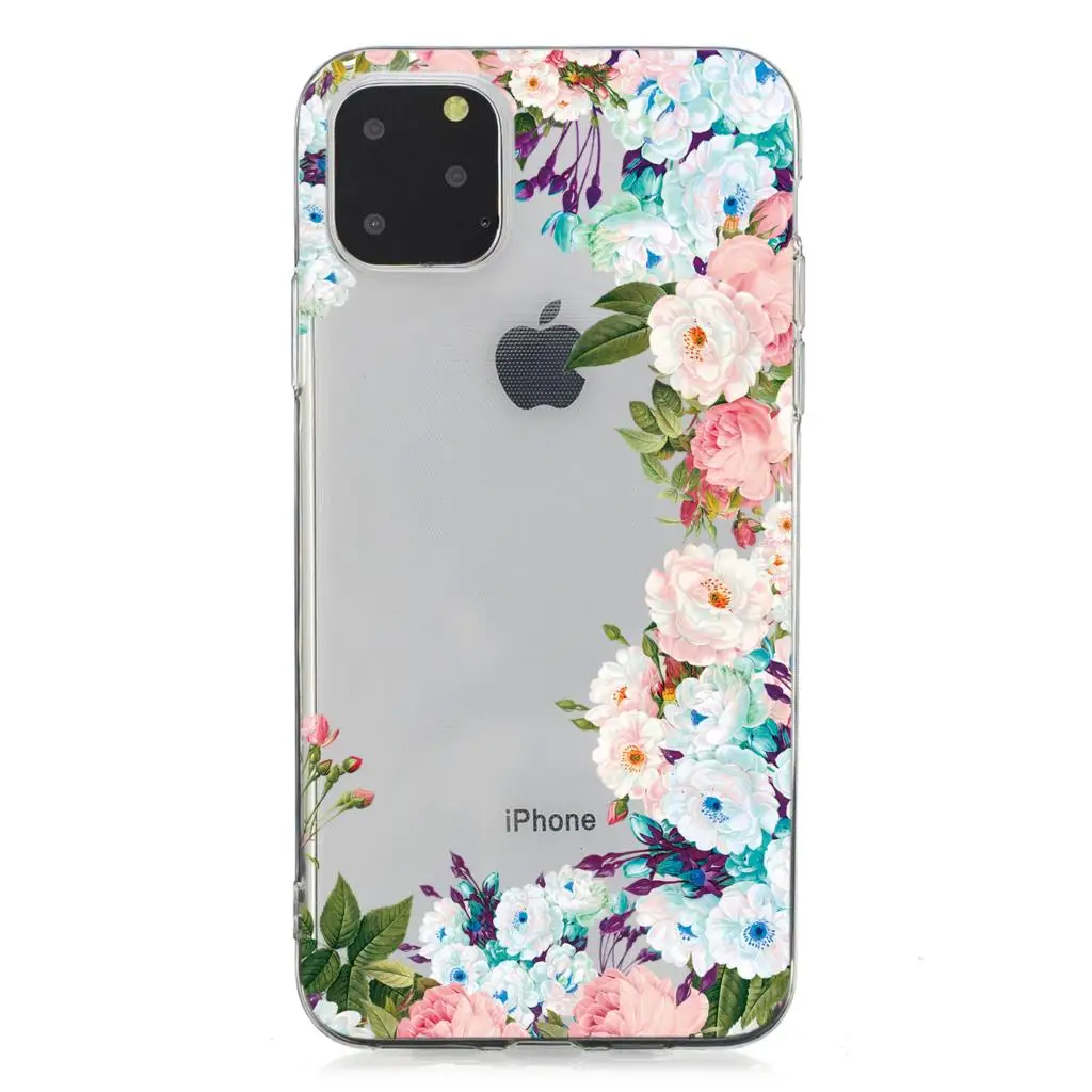 JY20 YIKS Телефон чехол для iPhone 6 6s 7 8 Plus X XR XS 11 Pro Max 5 5S SE цветок лист Мягкий ТПУ силиконовый чехол для iPhone 11 телефона Etui - Цвет: JY20