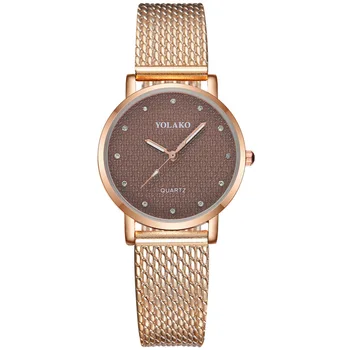 

2020 New Time-limited Sales Alloy Steel Belt With Brick The Table Surface Notch Fashion And Personality Ladies Watch