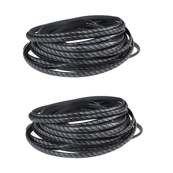 

2x 5M Door Anti-Collision Strip Car Edge Guards Strip Trim Molding Carbon