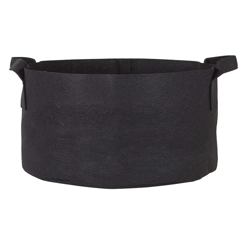 Garden Grow Bag Black Non-woven Fabric Pots with Handles Environmental Protection Bag Vegetable Flower Pot 1-200 gallon