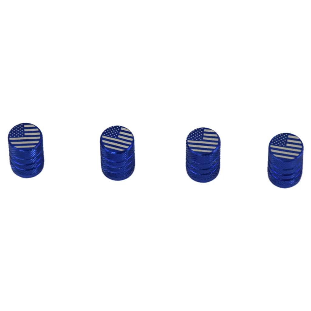 Крышка клапанного клапана для шин 4X, крышка клапана с американским флагом, новая крышка для автомобильных шин из алюминиевого сплава, цветная Пылезащитная Крышка для автомобиля W926
