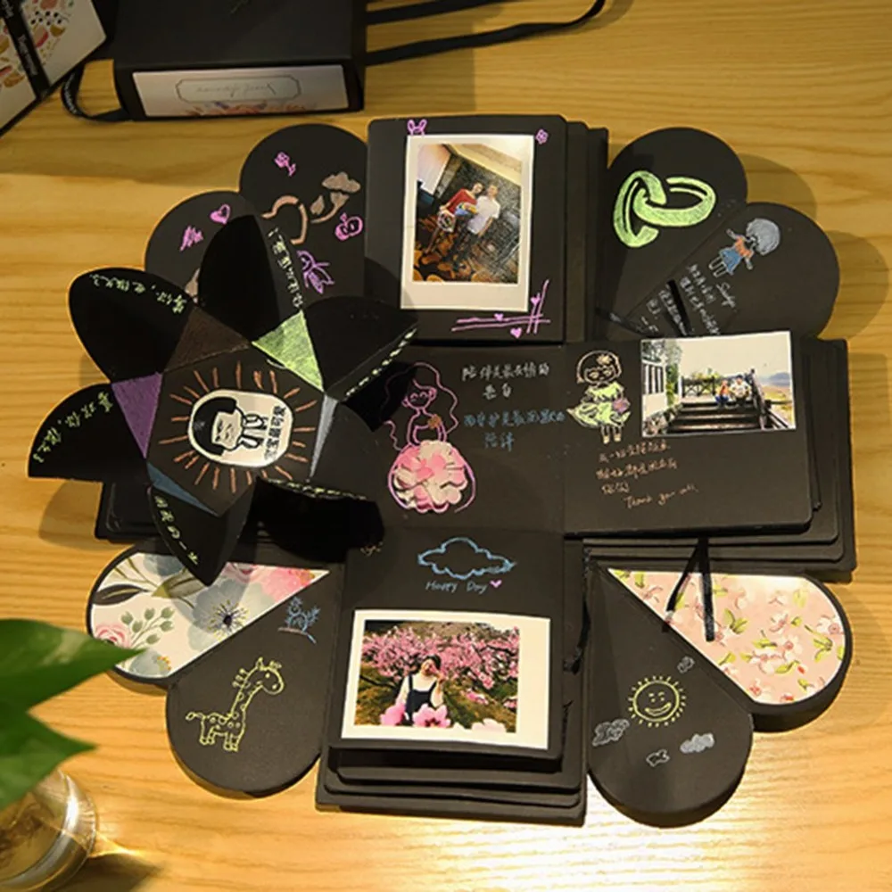

Surprise Love Explosion Box Gift Explosion for Anniversary Scrapbook Photo Album Gift Wedding Handmade Creative Album