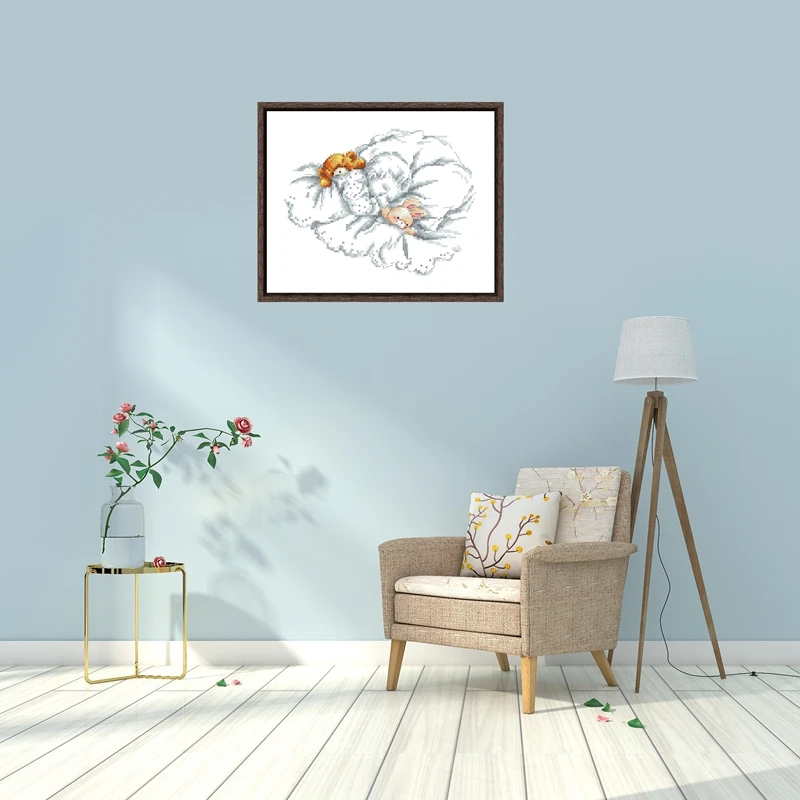 The baby asleep cross stitch kits package 18ct 14ct unprint canvas embroidery DIY handmade needlework for cross stitch kit