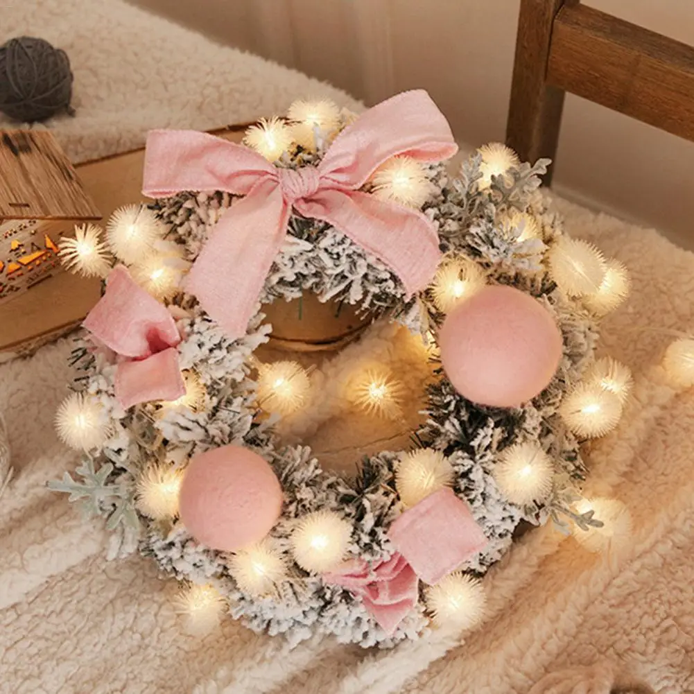 Buy 30cm Wall Hanging Christmas Wreath Lighting For Xmas Party Door Garland Ornament Home Decor Holiday Accessories Free Ship