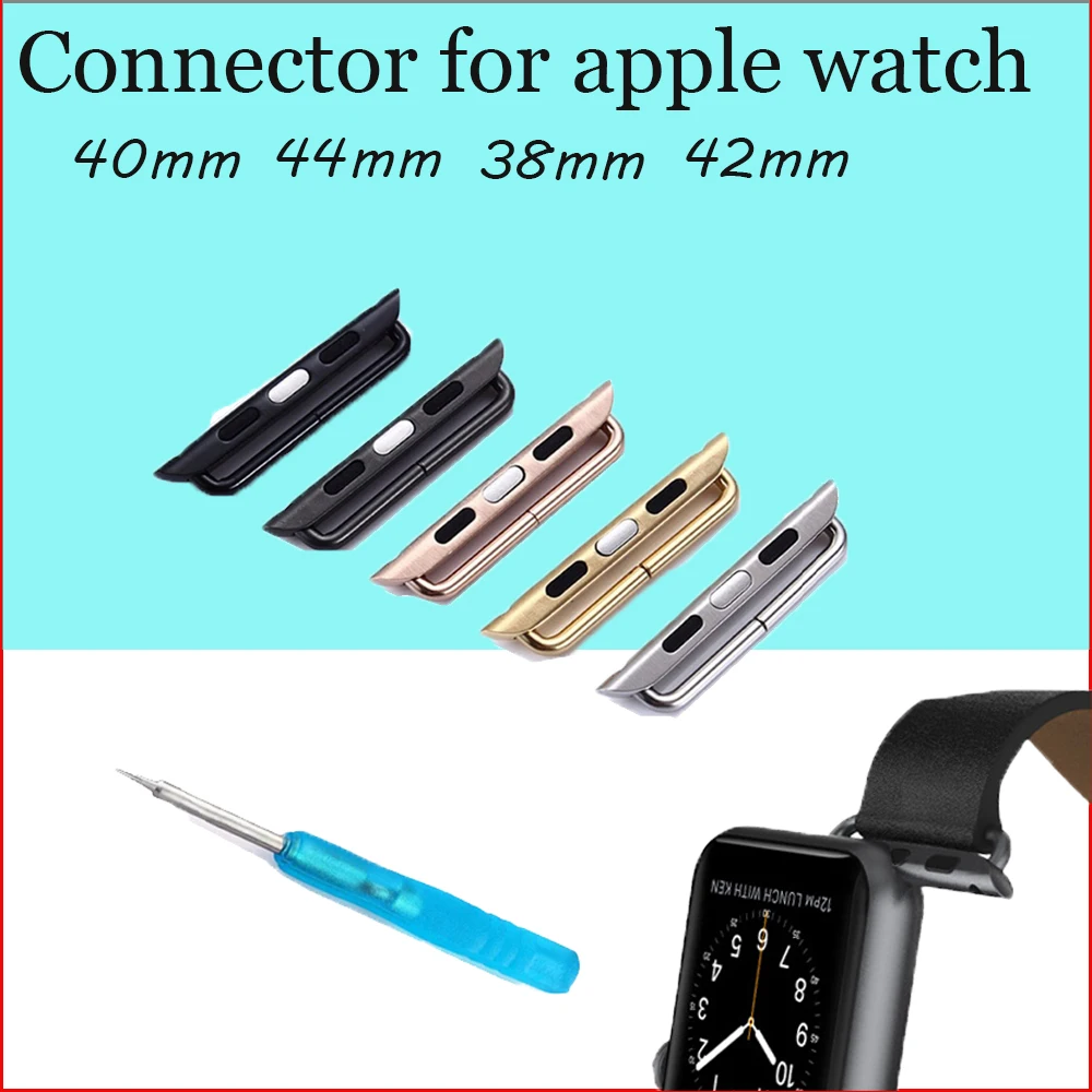 2 шт. адаптер для Apple Watch 5 4 44 мм 40 iWatch ремешок 42 38 из нержавеющей стали разъем