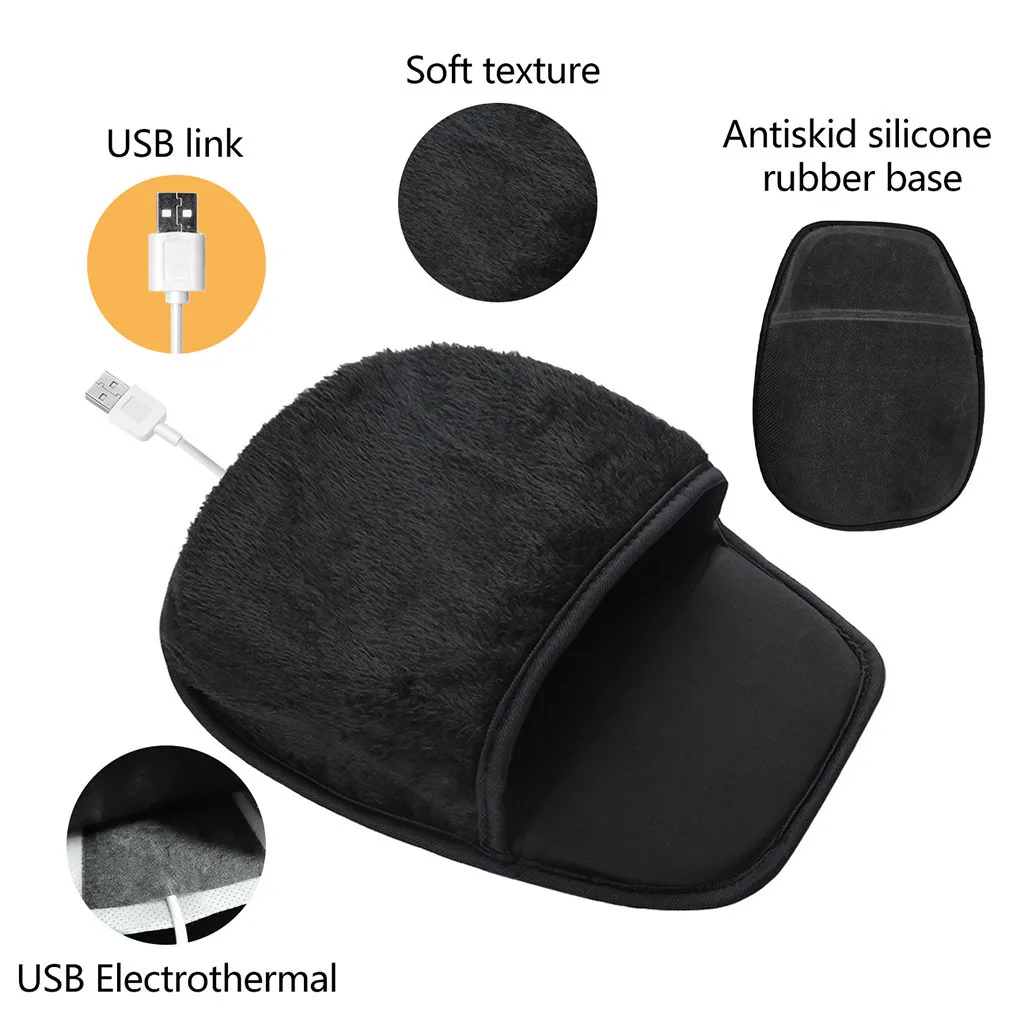 Прямая поставка, новинка, модный Лидер продаж, USB Коврик для мыши с подогревом, коврик для мыши, грелка для рук с ремешком на руку, Теплый Зимний Розовый Повседневный#1219