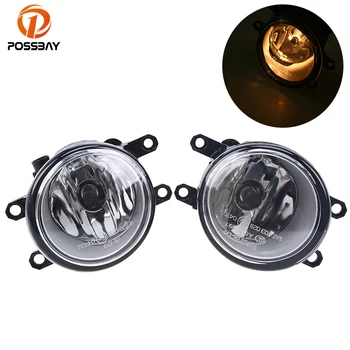 

POSSBAY Front Fog Lights Fit Halogen H11 Bulbs Amber Light Auto Lower Bumper Daytime Driving Lamp 12V for Toyota Camry 2007-2011