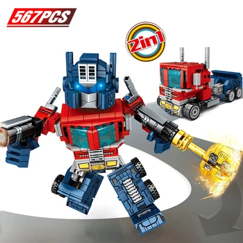 

Creator Expert Technic Transformation Robot Truck Mech Building Blocks Vehicle DIY Bricks Boyfriend Toys for Kids