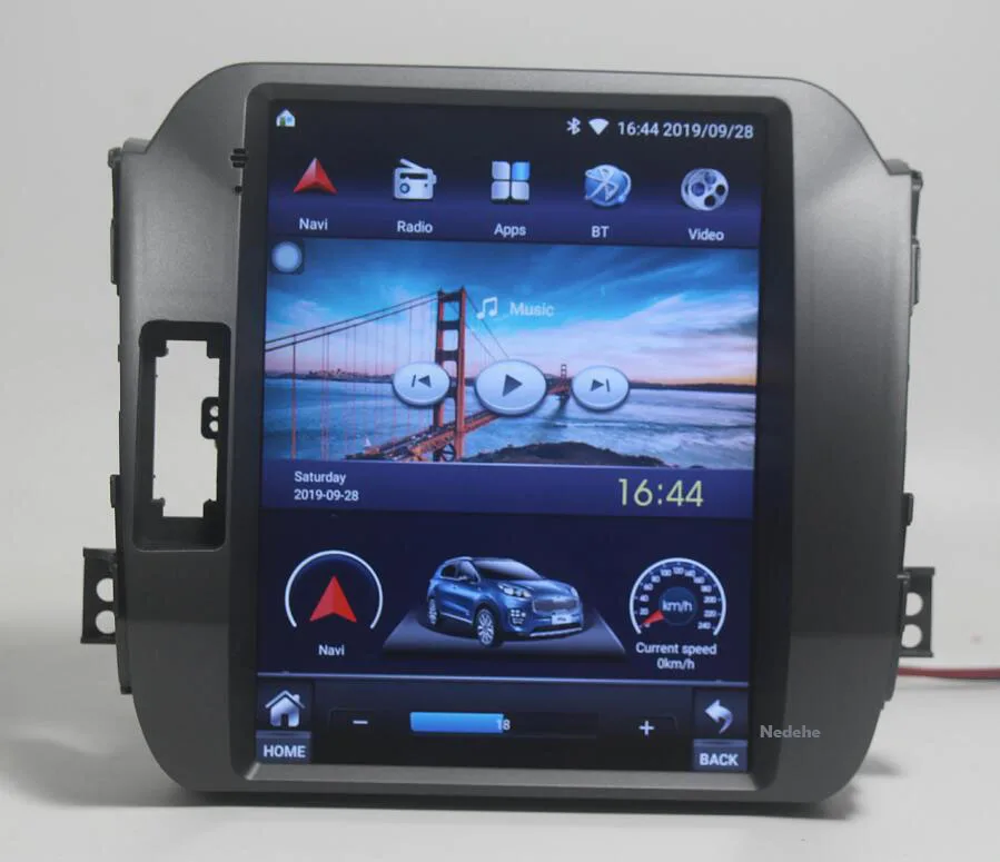Top Tesla style Android 7.1 radio GPS Fit KIA Sportage 2010 2011 2012 2013 2014 2015 2016 2017 Car DVD Player Navigation GPS Radio 0