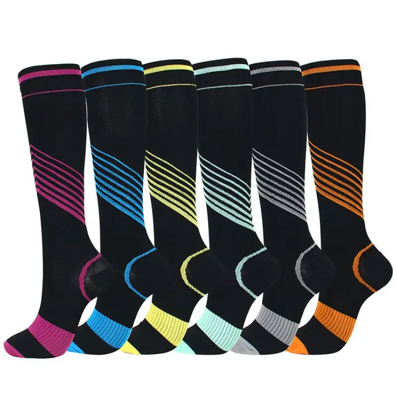 

Men Women Compression Socks Calf Protector Football Running Exercise Cycling Fitness Relieve Varicose Veins High Socks