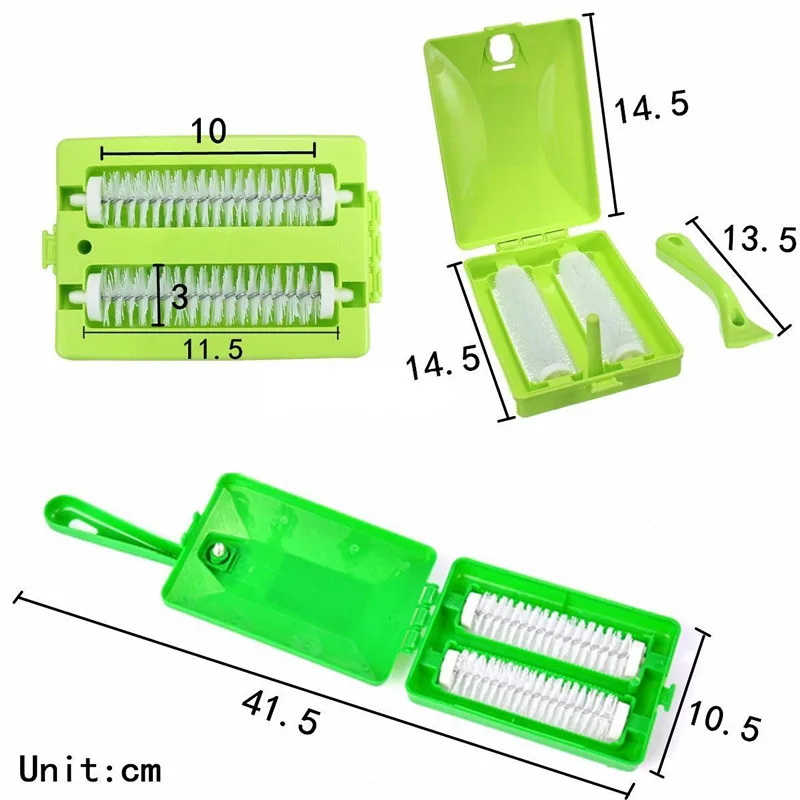 Портативный Настольный щетка для щёточной машины ковер машины очиститель крошка коллектор пыли, инструмент для удаления ролик 2 щетки Головки