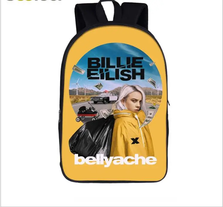 Picture color Вентиляторы Рэппер Billie Eilish, школьные сумки для девочек-подростков, рюкзак в стиле хип-хоп, женские повседневные дорожные сумки, школьные рюкзаки для студентов и колледжа - Цвет: Picture color