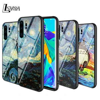 

Black Cover Van Gogh Starry Sky for Huawei P Smart Z Plus 2019 P40 P30 P20 Pro P10 P9 P8 Lite Plus Glossy Phone Case