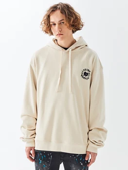 

chinism spring new pullover hooded sweater men's trend printed American loose casual hoodie tide