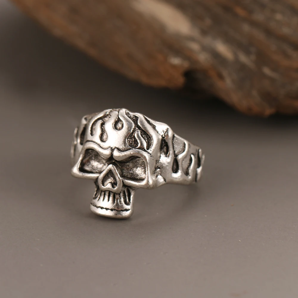 Silver Ring Finger Ring Vintage For Women Men Butterfly Mushroom Angel Cross Skeleton Punk Gothic Ring For Teens Fashion Jewelry