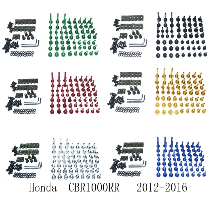 

Complete Fairing Bolts Kit Bodywork Screws For Fit Honda CBR1000RR 2012-2016