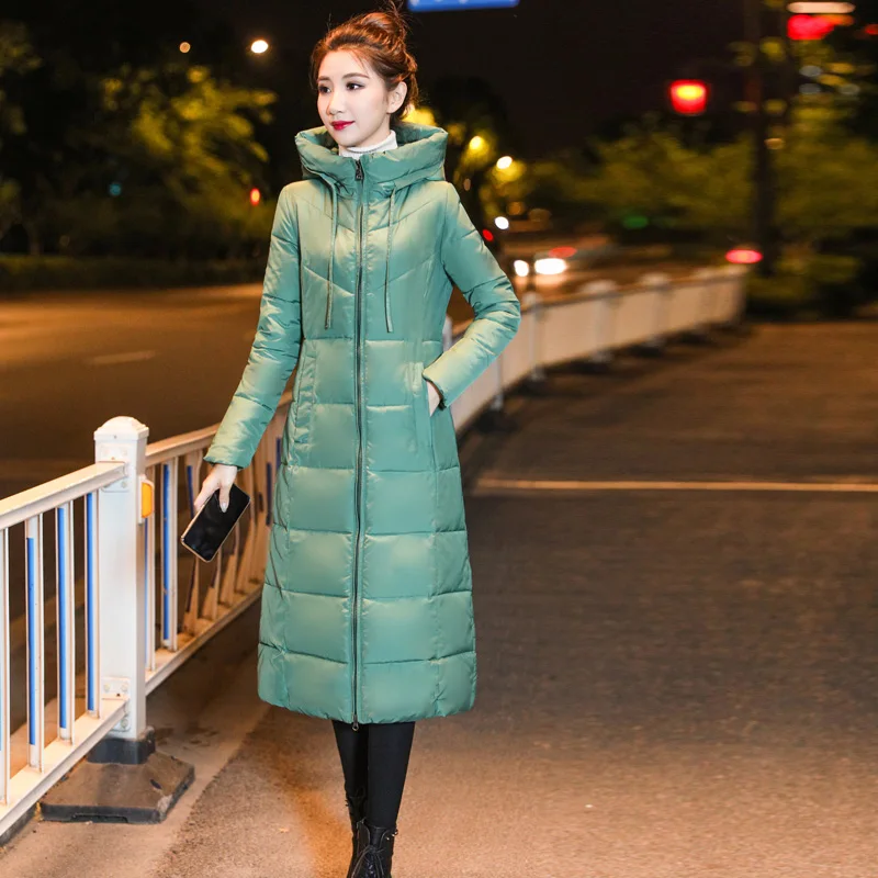 Casacos feminino зимняя куртка женская длинная парка Женская мода 6XL manteau femme hiver хлопковое пальто Женская куртка с капюшоном Тонкая