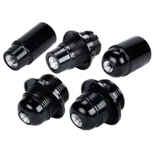 

DIY E14 Lamp Bulb Holder Base E27 Socket Black Plastic Lighting Accessory