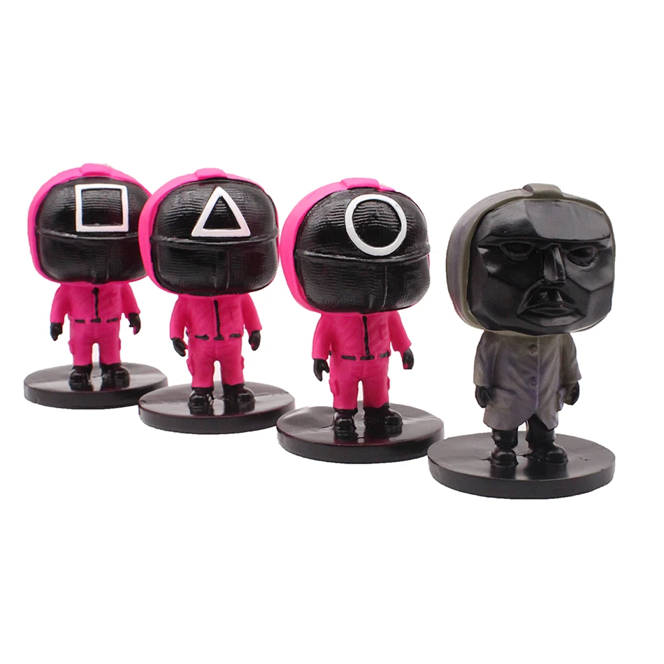 10CM Squid Game Figure Masked Man Doll Boss Square Triangle Round Man Action  Figures Resin Model Decoration Collection Gift Toy|Action Figures| -  AliExpress