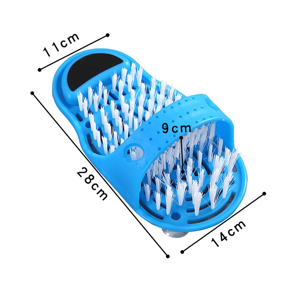 Plastic Bath Shower Feet Massage Slippers Bathing Shoes Brush Foot Scrubber Spa Remove Dead Skin Tool