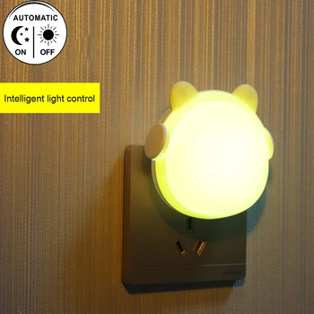 

LED Night Light Mini Light Sensor Control or Remote Control 220V US Plug Energy Saving Lamp For Living Room Bedroom Lighting