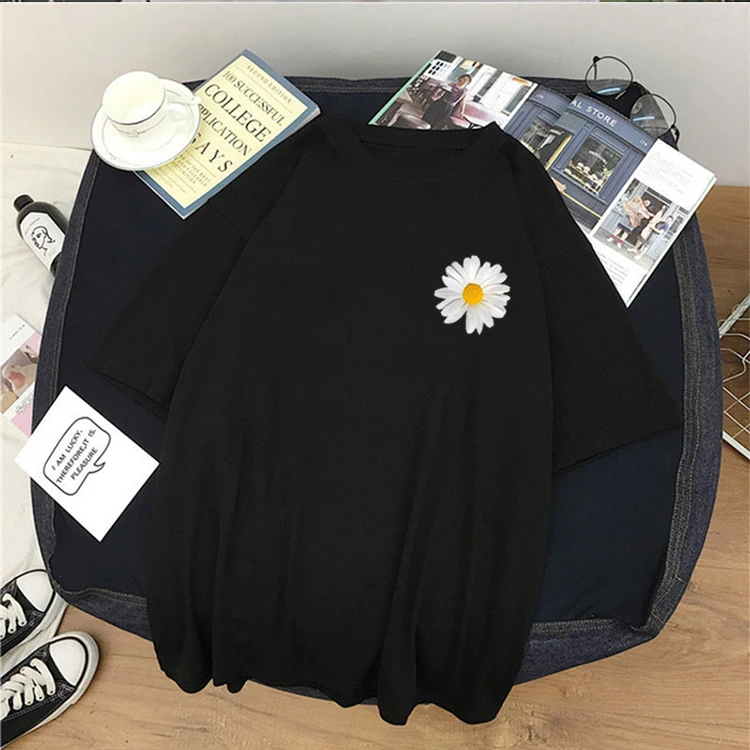 Vestido/футболка в Корейском стиле; однотонная белая стильная рубашка с милыми буквами; одежда с короткими рукавами из полиэстера с принтом; bf