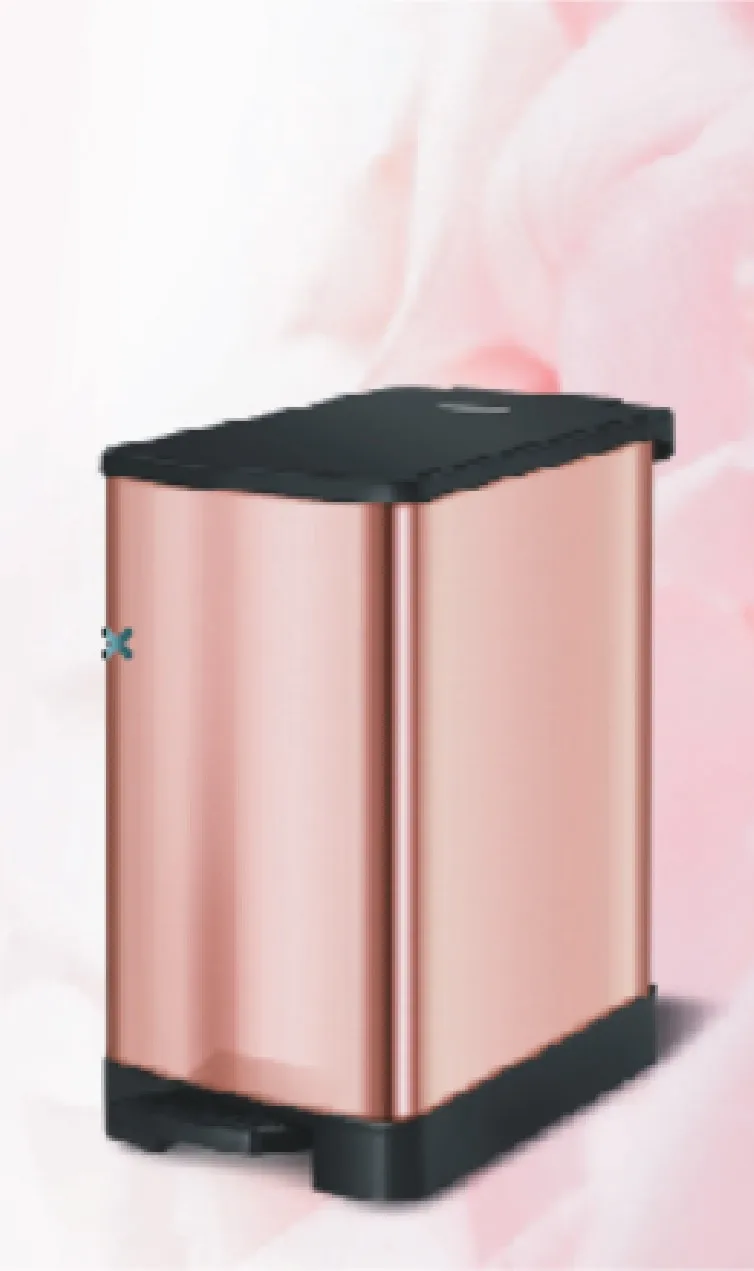Rose Golden Ступенчатые корзины из нержавеющей стали, атласная квадратная мусорная корзина, контейнер для хранения мусора, ванная комната, кухня, мусорная корзина с педалью 6л 15л 20л - Цвет: Rose Golden
