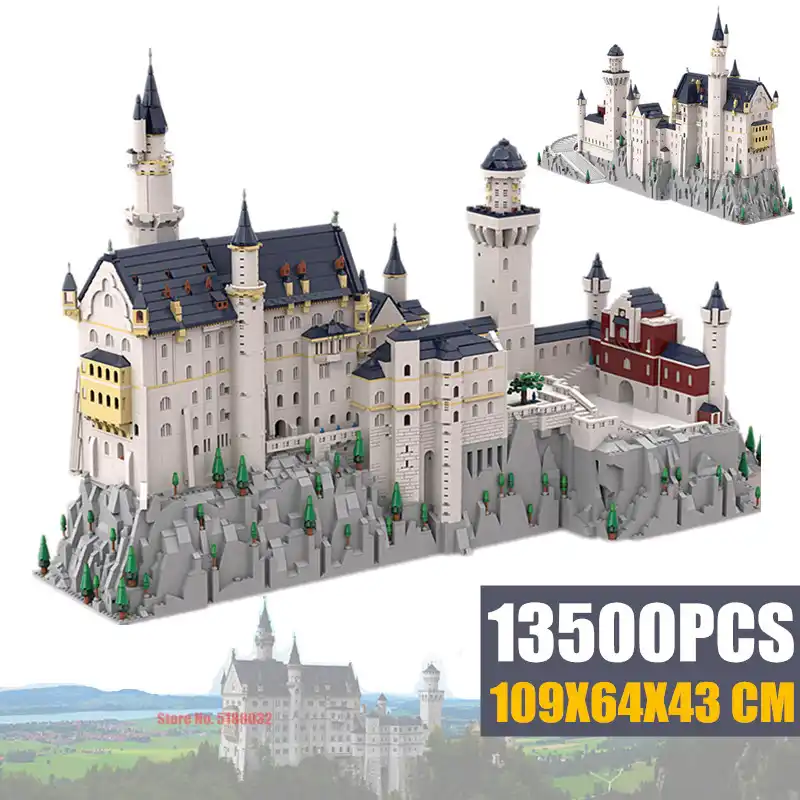 New 13500PCS Germany Swan Stone NeuSchwanstein Castle Model Kid Toys