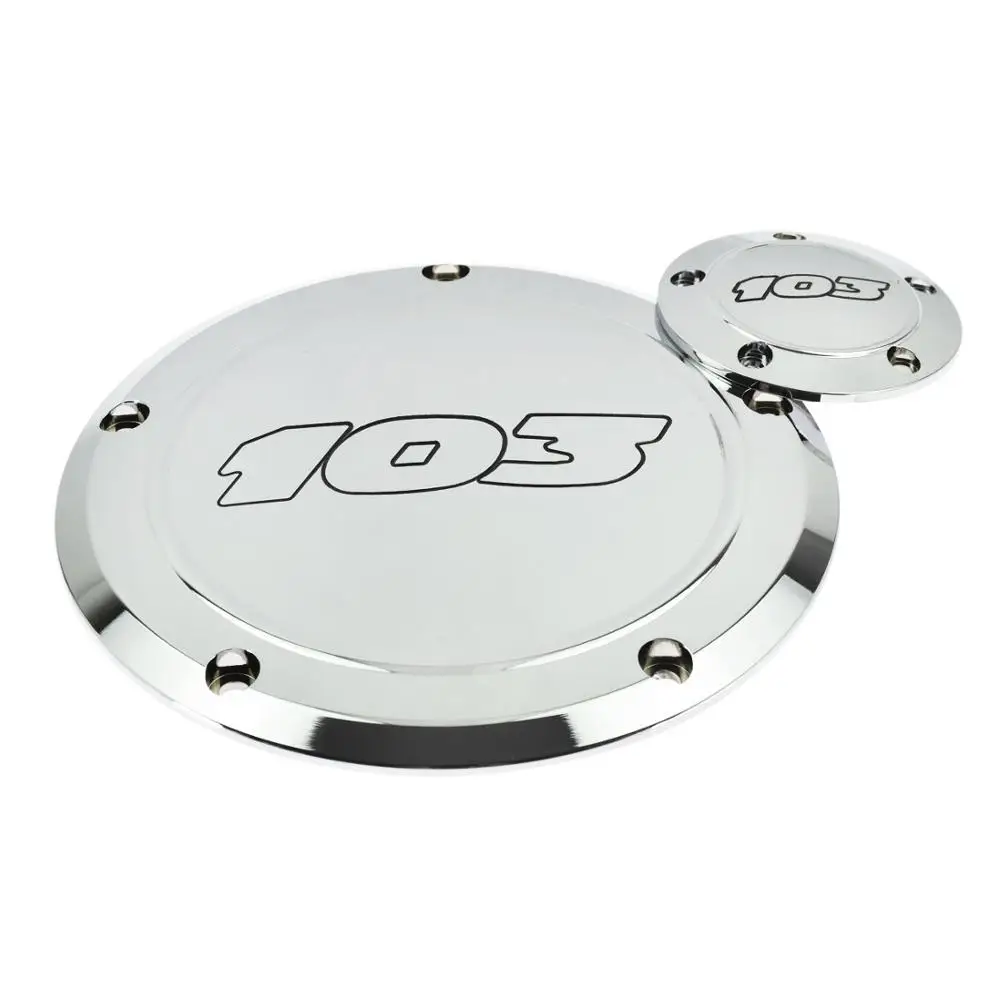 Rebacker Motorcycle 103 Derby Cover Timing Timer Cover Point Cover for Harley Dyna 99-17 Softail Touring 