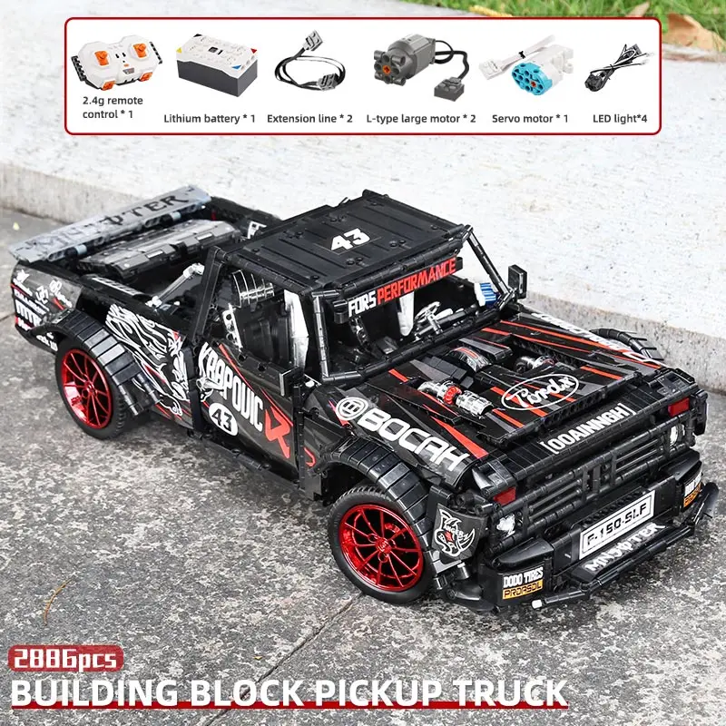 Описание модели автомобиля совместим с MOC 34316 Форды Mustang F 150 Hoonitruck конструкторных