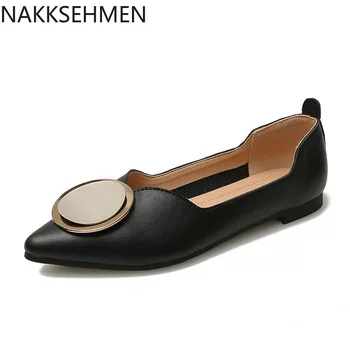 

NAKKESHMEN-2020 New Half Side Shallow Mouth Boat Shoes Women's Soft Bottom Pointed Side Scoop Bootie Shoes Women's Summer Shoes