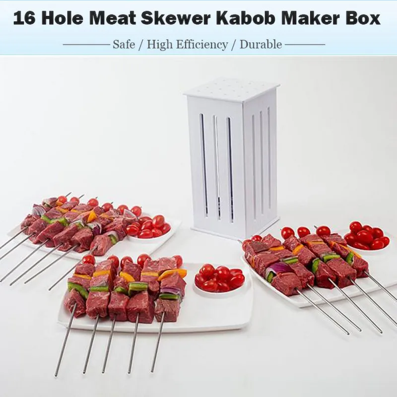 16 отверстий шампуры для мяса машина для приготовления кебаба многоцелевой Коробки нетоксичный мясорубки решетка для уличного барбекю аксессуары для инструментов