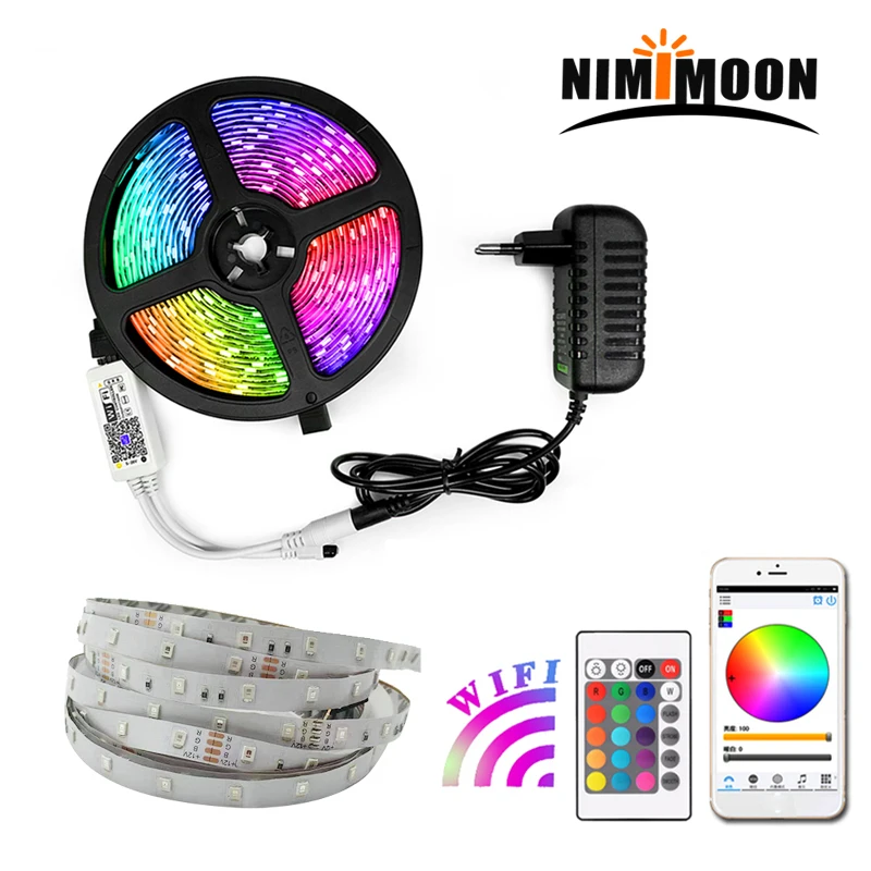 

Waterproof RGB Led Strip Light 5M 10M 15M LED String DC12V Fiexble Light Led Ribbon Tape LED String lights tape Holiday lighting