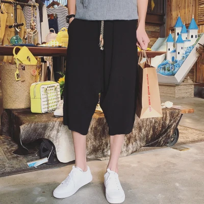 06 Maxi 5XL летние новые мужские льняные короткие Masculino модные повседневные облегающие бермуды Homme хлопковые качественные шорты Мужская Уличная одежда - Цвет: 06