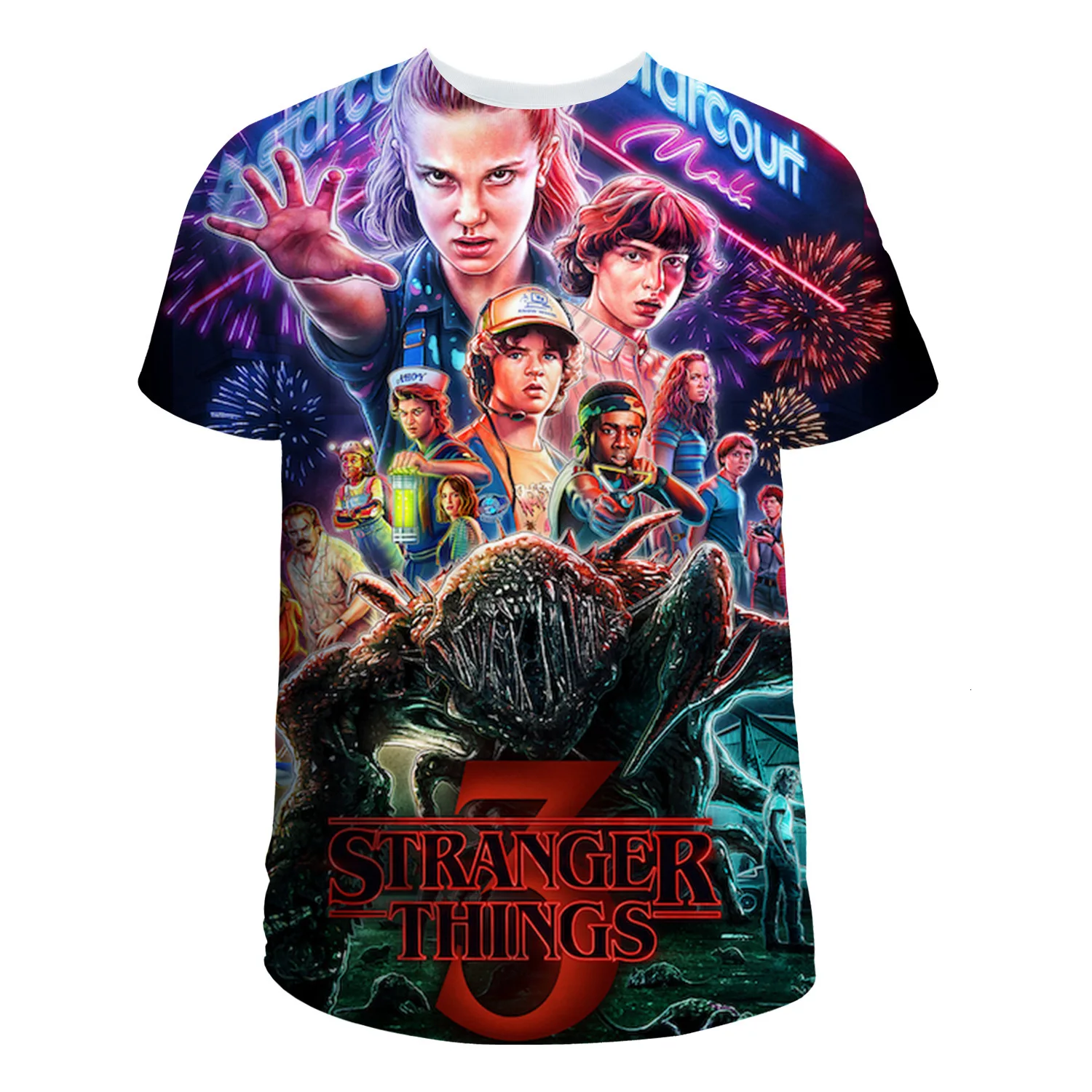 Новинка! новая стильная женская футболка "Stranger Things 3", женская футболка, модная летняя одежда