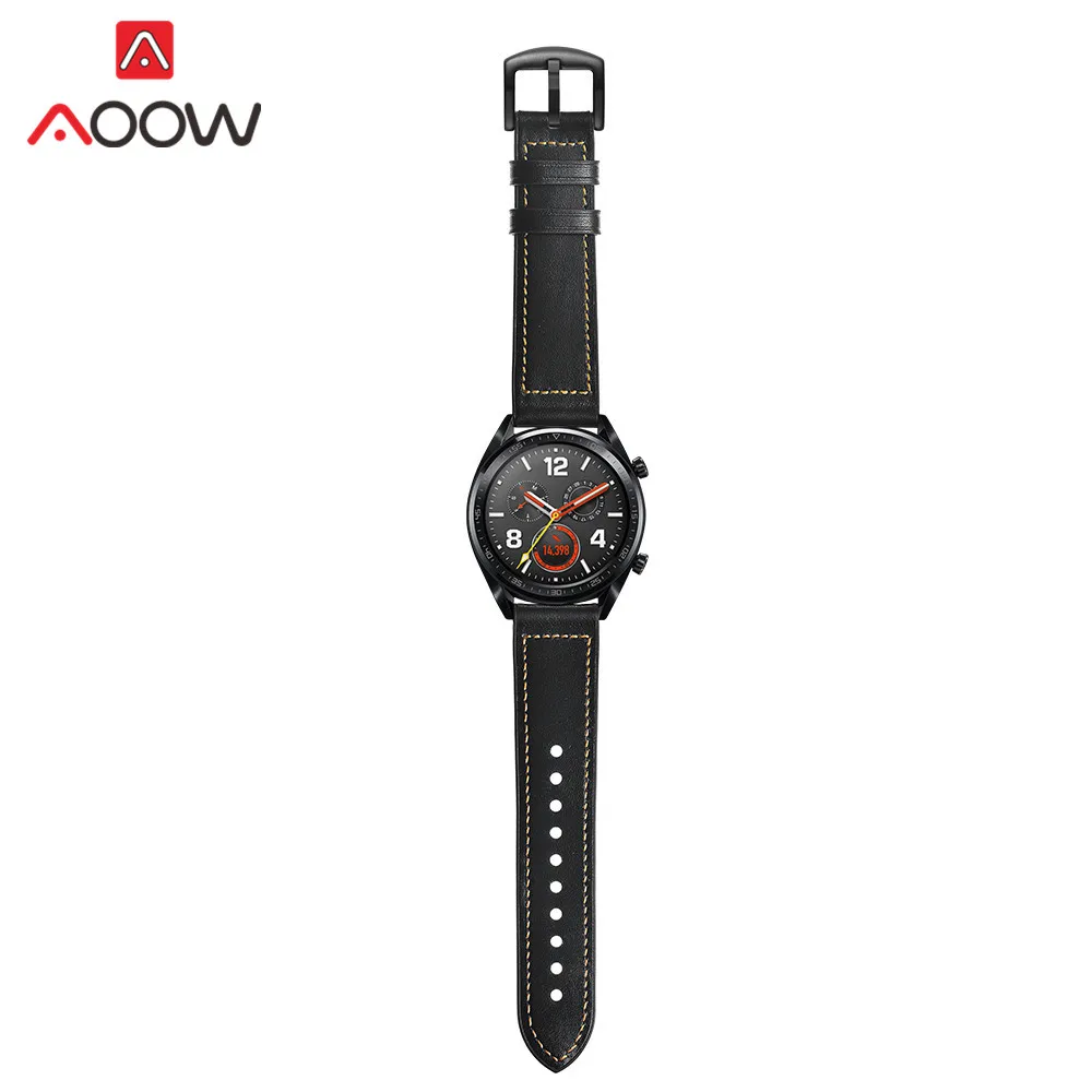 22 мм ремешок из натуральной кожи для huawei Watch GT 46 мм Honor Magic сменный ремешок браслет для samsung gear S3 Frontier